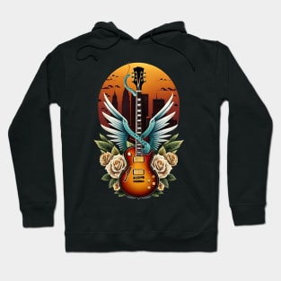 Electric guitar with wings 10 Hoodie